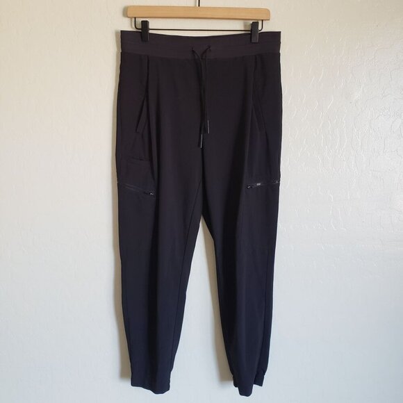 Athleta Venture Jogger Pants Black Size Women's 8 Athleisure Hiking Quick-Dry - Picture 1 of 13